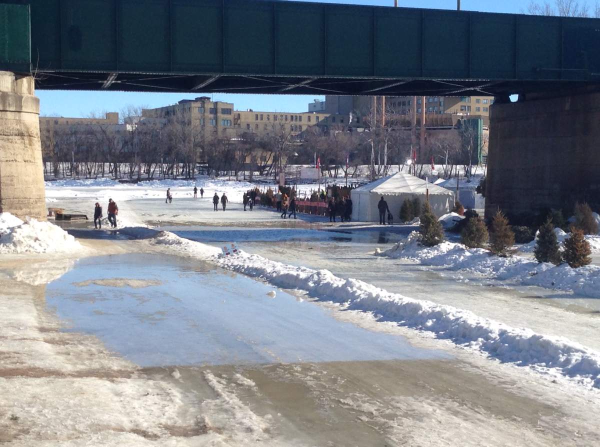 The skating trail is opened for the first time since 2013 before the holidays.