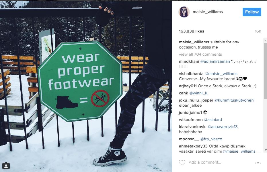 ‘Game of Thrones’ star Maisie Williams visits Banff, Calgary - image