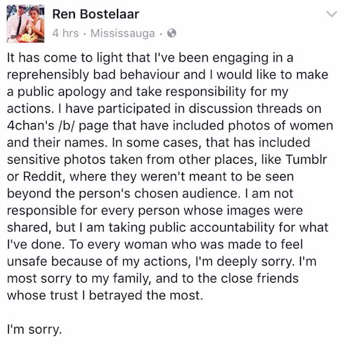 Comparing women to mollusks is not smart media strategy for Ren Bostelaar’s lawyer - image
