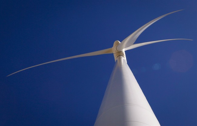 A wind turbine is shown in a file photo.
