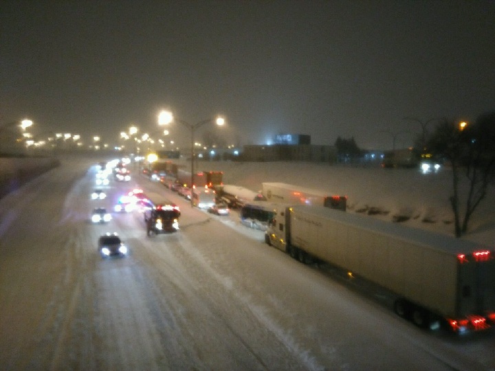 Officers with the Sûreté du Québec (SQ) have arrested a Laval man in connection with the events that unfolded on Montreal's Highway 13 last week. Saturday, March 18, 2017.