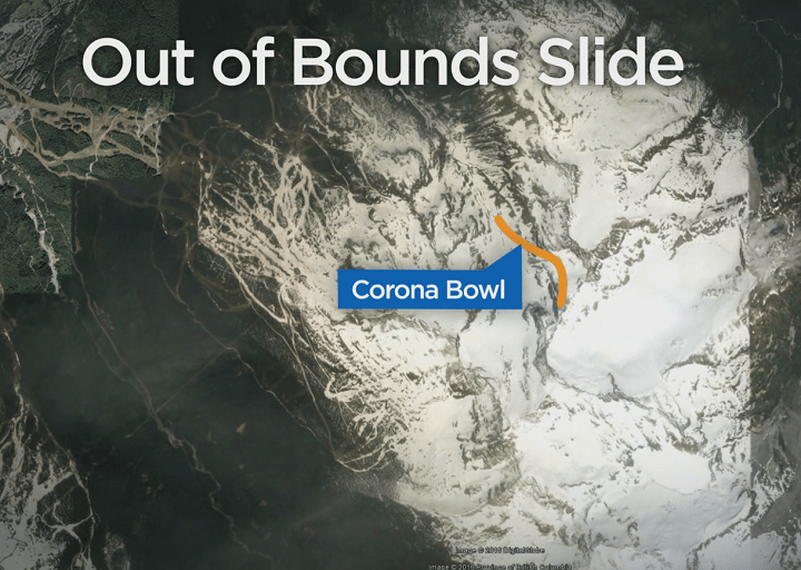 A father and his four-year-old son were swept up in a small avalanche in an out of bounds area on Blackcomb Mountain in Whistler on March 19, 2017.