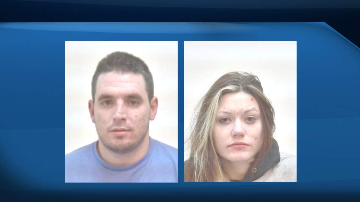 Ian Edward Morris, 27, of Calgary (left) and Sage Bryanna Bartman, 21, of Calgary (right).