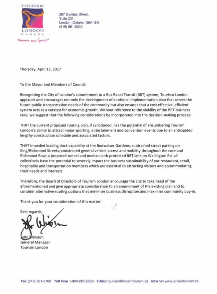 Tourism London says current BRT plans have ‘potential of encumbering’ London tourism - image