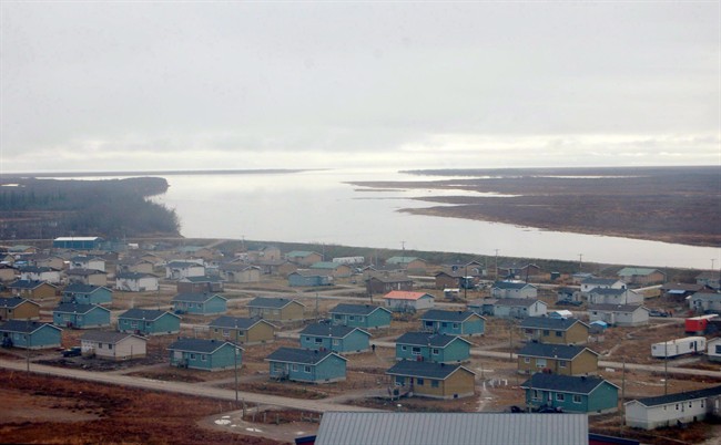 The Northern Ontario reserve of Kaschechewan is seen in this undated handout aerial photo.