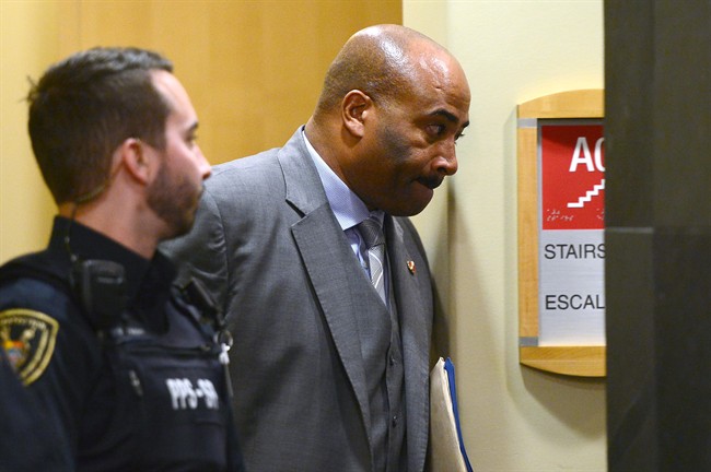 Senator Don Meredith leaves a Senate committee in Ottawa on Tuesday, April 4, 2017. Sen. Don Meredith is facing a committee of his peers this morning as the Senate inches closer to deciding whether he should keep his seat in the upper chamber. 