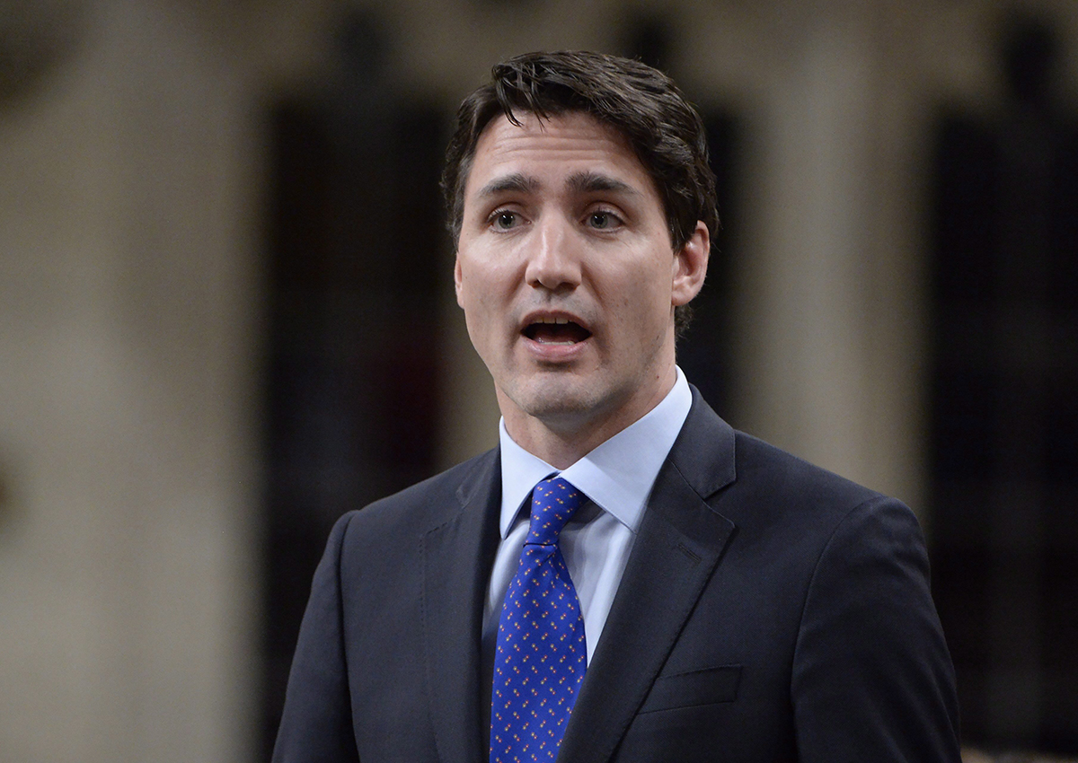 Prime Minister Justin Trudeau answers a question during Question Period in the House of Commons in Ottawa, Tuesday, April 11, 2017.