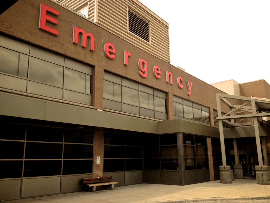 Victoria Hospital ER entrance, London, Ont.