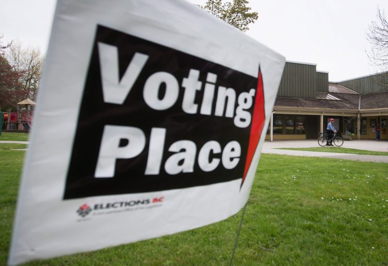 A voting sign from the B.C. 2017 general election. On Tuesday, the BC Liberals announced 19 candidates for next month’s snap election, including two from the Okanagan: Renee Merrifield for Renee Merrifield for Kelowna-Mission and Petra Veintimilla for Boundary-Similkameen.