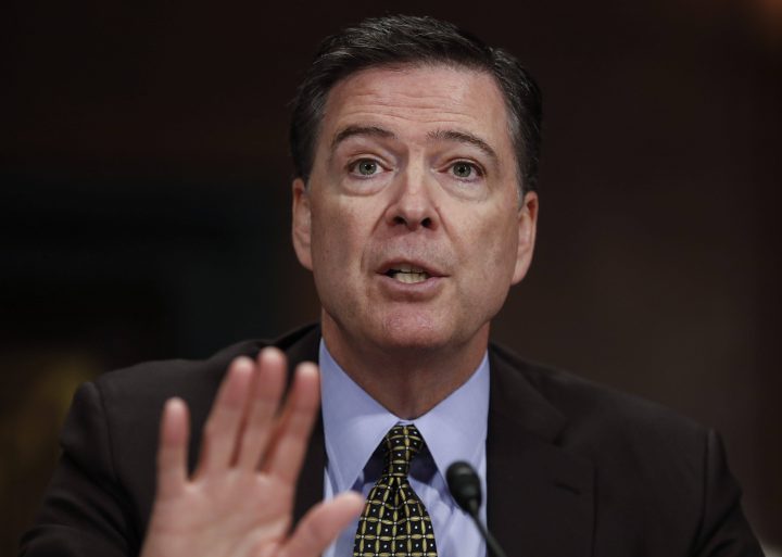 In this Wednesday, May 3, 2017, photo, then-FBI Director James Comey testifies on Capitol Hill in Washington, before a Senate Judiciary Committee hearing.