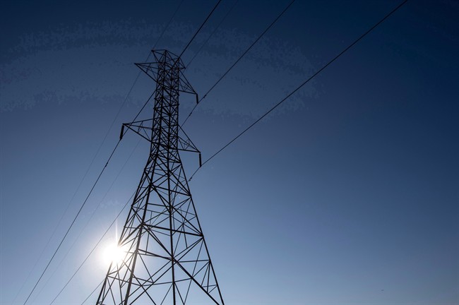 A hydro tower is shown in Toronto on Wednesday, November 4, 2015. 