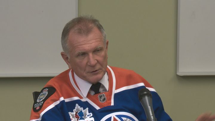 Edmonton Police Chief Rod Knecht speaks to reporters at a news conference on May 8, 2017.