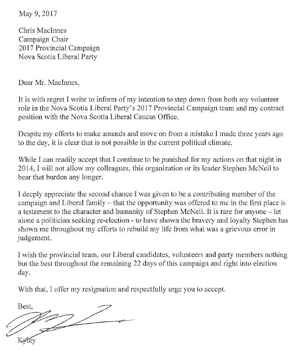 Kyley Harris resigns from N.S. Liberal campaign - image