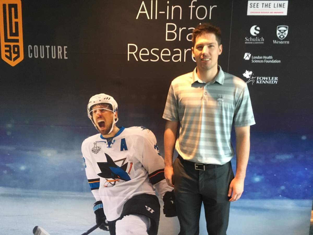 NHL player Logan Couture on Wednesday, hosted a charity casino in London to raise funds for concussion research and rehabilitation.