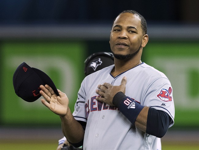 Edwin Encarnacion received a standing ovation from Blue Jays fans in his first game in Toronto since signing with Cleveland.