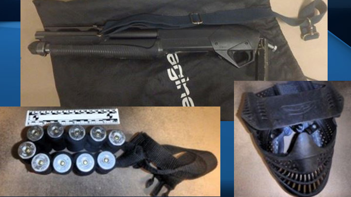 A sawed-off shotgun was one of several items seized by Prince Albert police officers during a traffic stop.