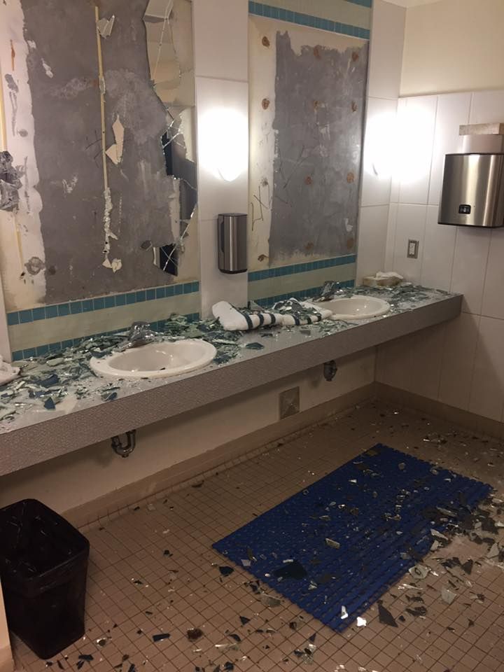 The Royal Glenora Club in Edmonton is damage during a vandalism spree, Sunday, May 28, 2017. 