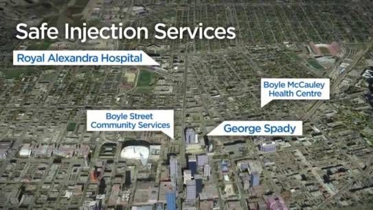 Opponents of safe injection services near Edmonton’s Chinatown plan protest - image
