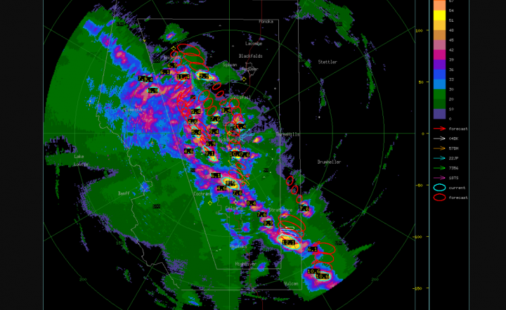 Severe weather across southern Alberta June 8, 2017.