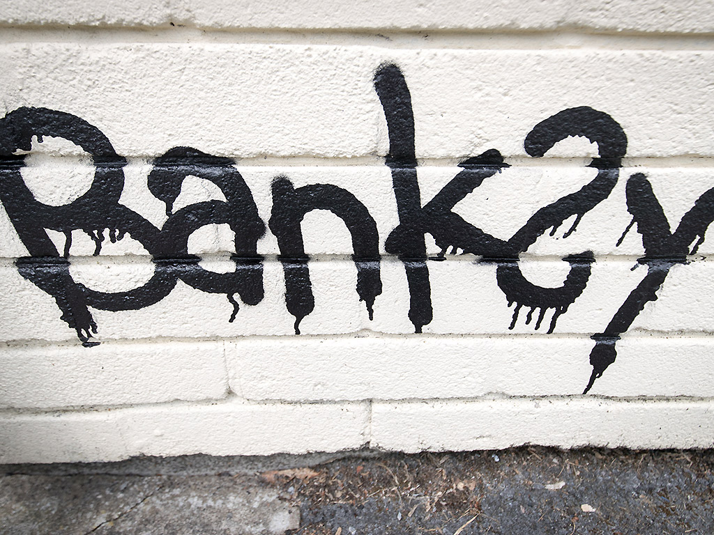 Banksy art in Bristol, UK