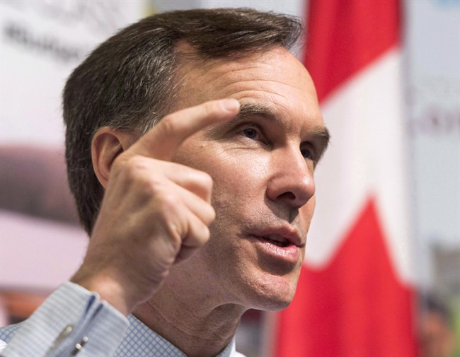 Federal Finance Minister Bill Morneau speaks to students at Concordia University, Tuesday, May 23, 2017 in Montreal. Finance Minister Bill Morneau is to meet with his American counterpart in Ottawa next week.Morneau says he looks forward to the June 9 meeting with Treasury Secretary Steven Mnuchin. 