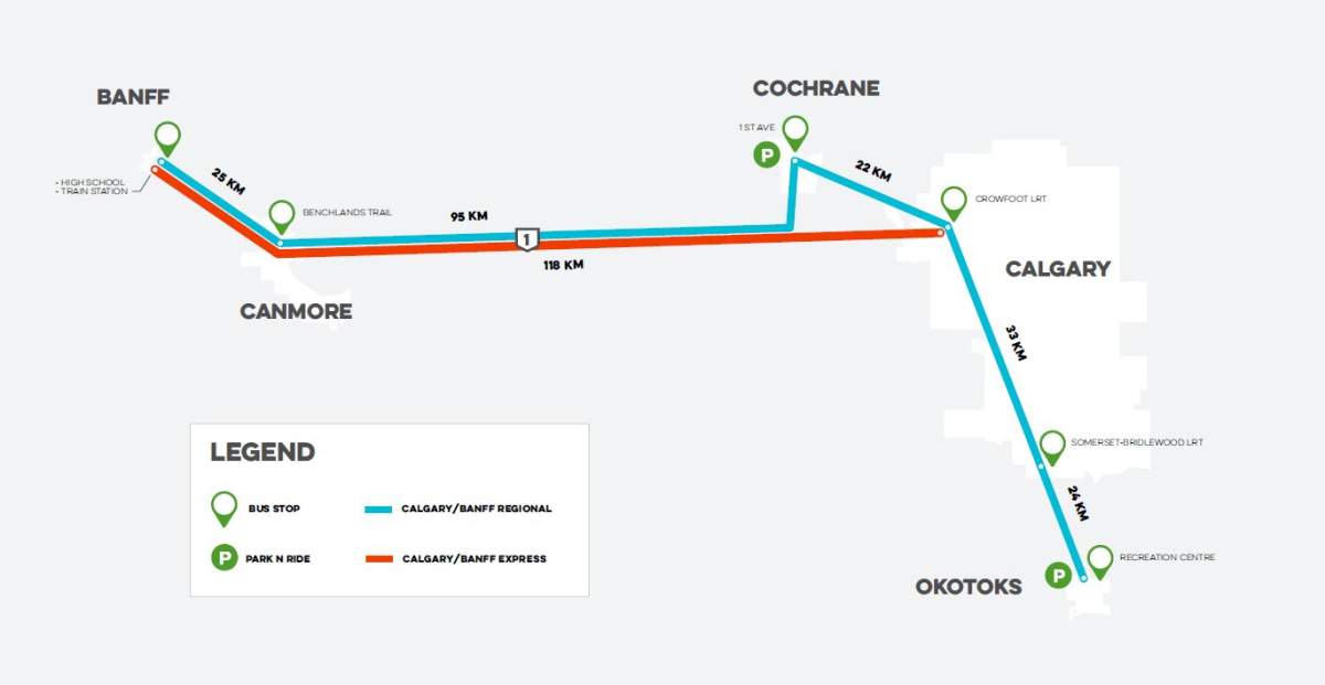 New regional transit shuttle launches between Calgary and Banff - image