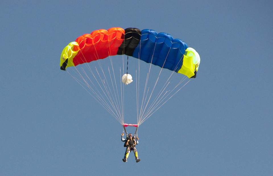 Parachutes are allowed in some cases.