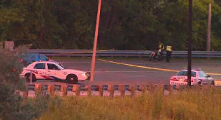 Scene of a fatal collision Saturday night.