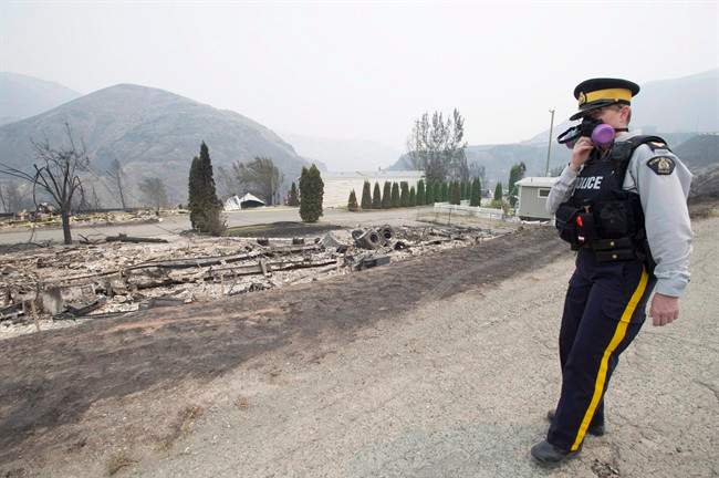 The area of Boston Flats, B.C. is pictured Tuesday, July 11, 2017 after a wildfire ripped through the area earlier in the week.