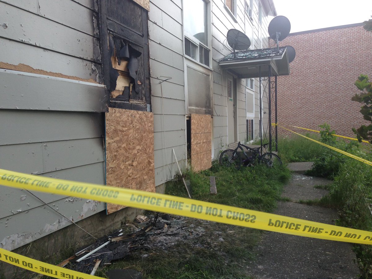 Fire broke out at 681 Main Street in Woodstock, N.B. on Sunday July 2, 2017.