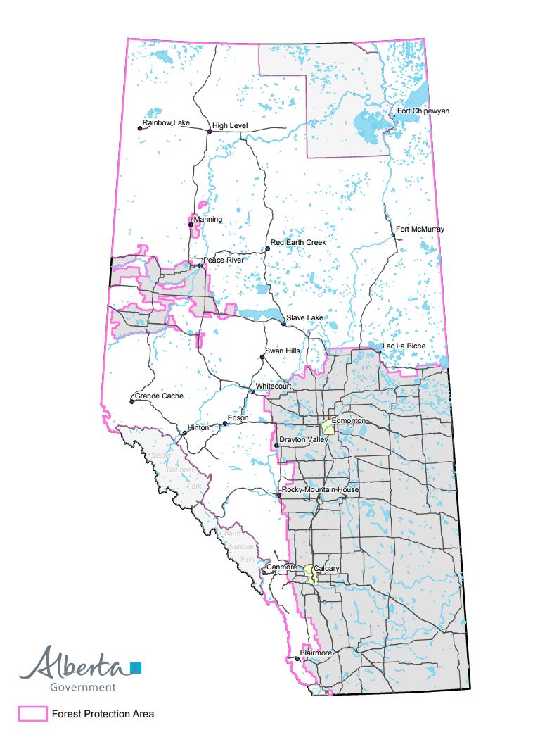 Forest Protection area map