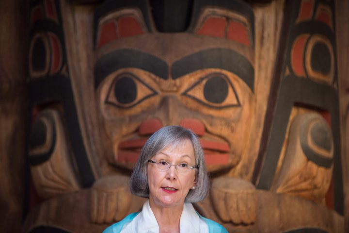 Marion Buller, Chief Commissioner of the National Inquiry into Missing and Murdered Indigenous Women and Girls, speaks during a news conference on July 6.