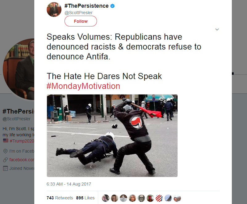 An image widely circulated after the Charlottesville riot  is  a doctored version of one taken in Athens in 2009.