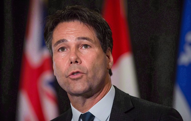 Ontario Health Minister Eric Hoskins speaks during a news conference in Vancouver, B.C., on January 20, 2016.
