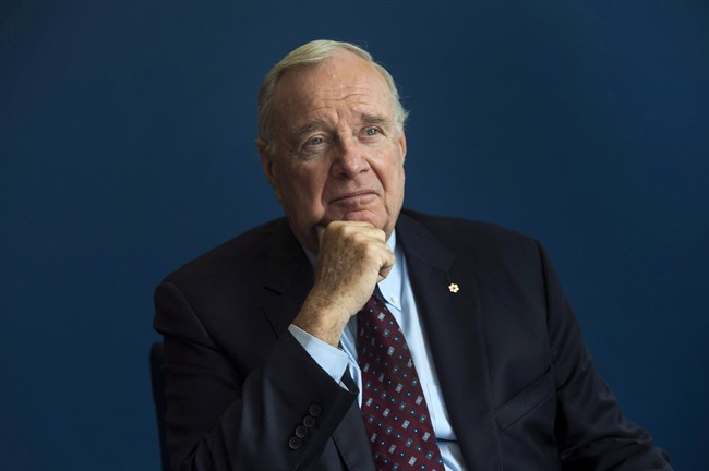 Former prime minister Paul Martin poses for a portrait following an interview with The Canadian Press in Ottawa, Thursday May 12, 2016. 