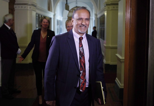 Labour Minister Harry Bains announces changes to the minimum age of workers in B.C. THE CANADIAN PRESS/Chad Hipolito.