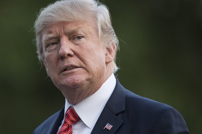  In this Aug. 23, 2017 file photo, President Donald Trump walks on the South Lawn of the White House in Washington. 