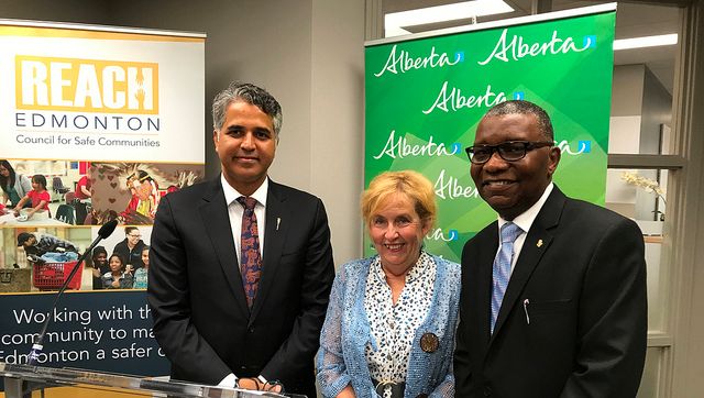 Community and Social Services Minister Irfan Sabir announces the province is investing $600,000 towards preventing family violence within immigrant and refugee communities, Tuesday, August 8, 2017. 