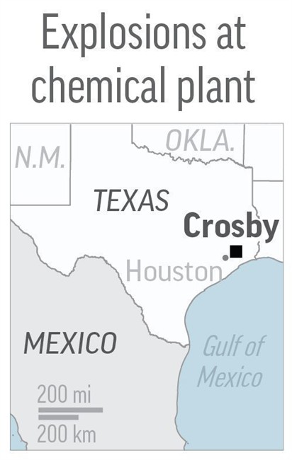 Fires, explosions rock flooded chemical plant outside Houston - image