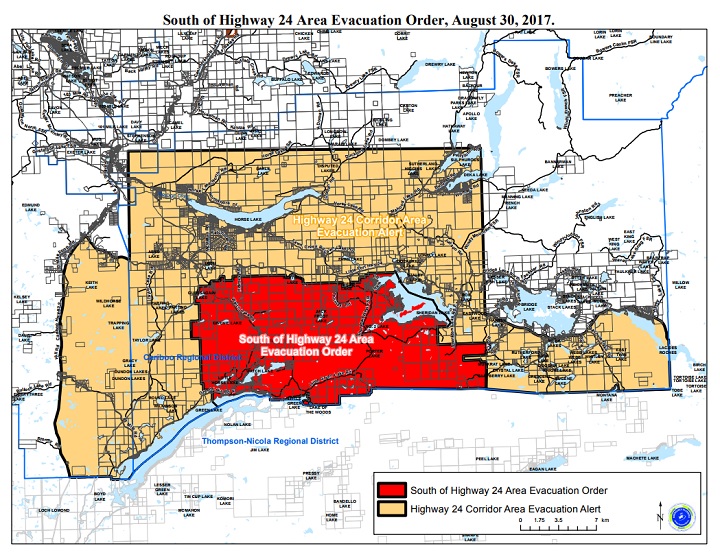 B.C. wildfire: Evacuation order and alert issued as Elephant Hill wildfire flares up - image