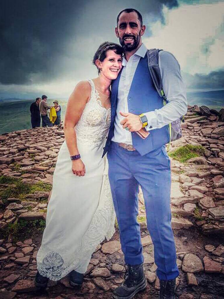 Bride climbs 8 mountains in 8 days — in her wedding gown — for a good cause - image