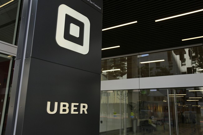 FILE - This Wednesday, June 21, 2017, file photo shows the building that houses the headquarters of Uber, in San Francisco. On Monday, Aug. 21, 2017.