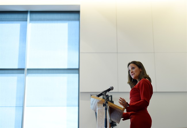 Foreign Affairs Minister Chrystia Freeland. 