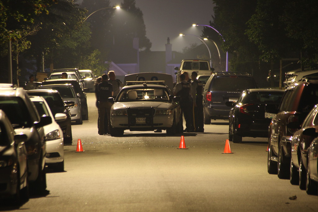 RCMP on scene at a shooting early Wednesday morning. Credit: Shane MacKichan.