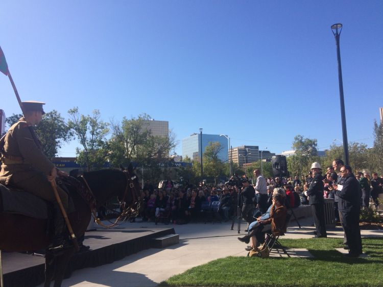 File: Alex Decoteau Park in downtown Edmonton.