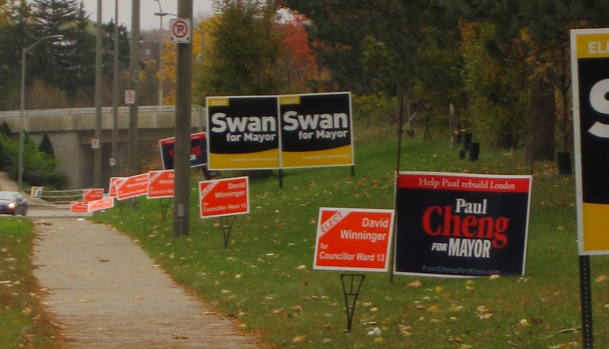 The proposed changes to London's election sign bylaw will head to full council next week.