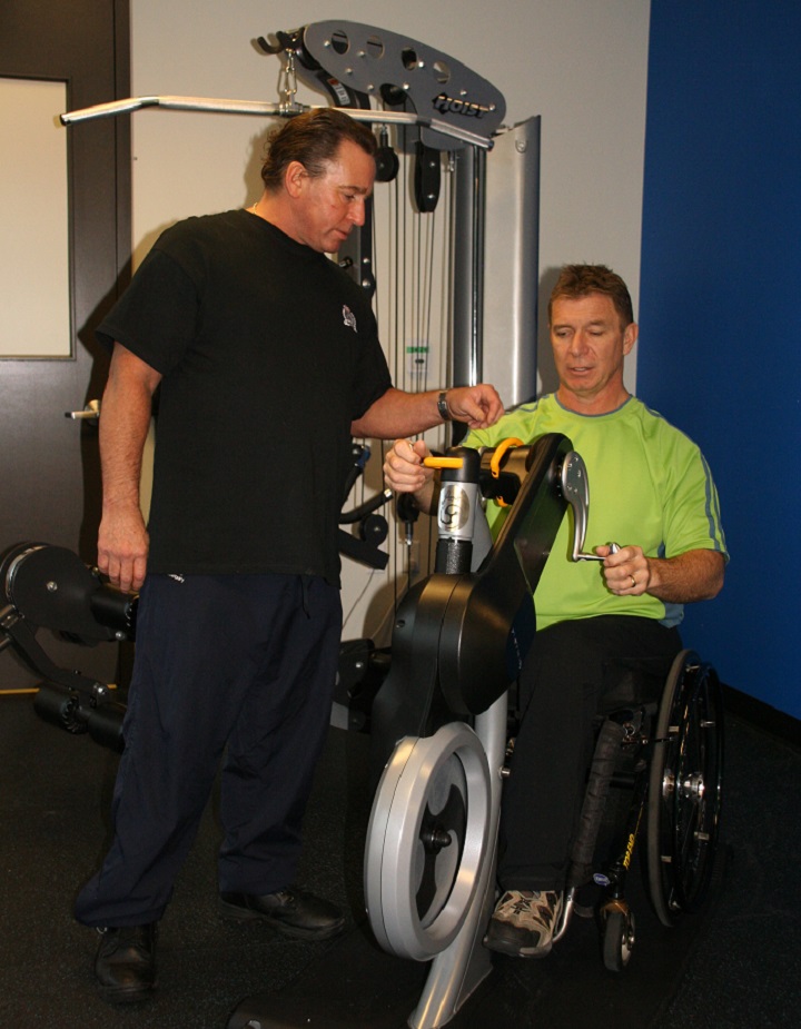 Mike Hamill with Rick Hansen.