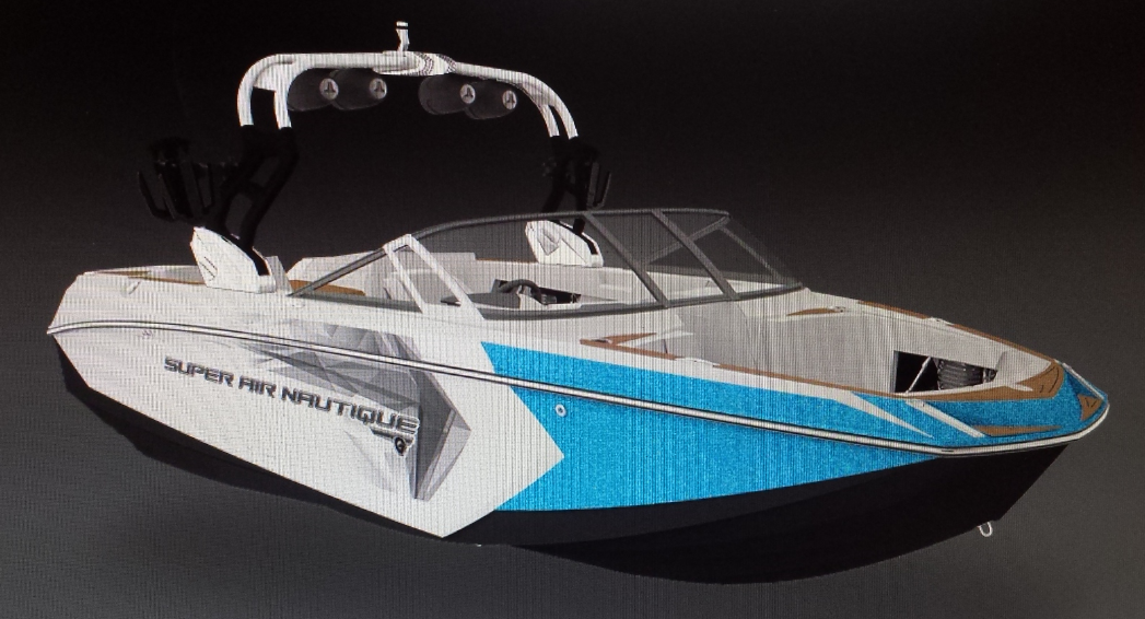 Rendering of one of the 23-foot Super Air Nautique G23 stolen from a boat dealership near Calmar, Alta.