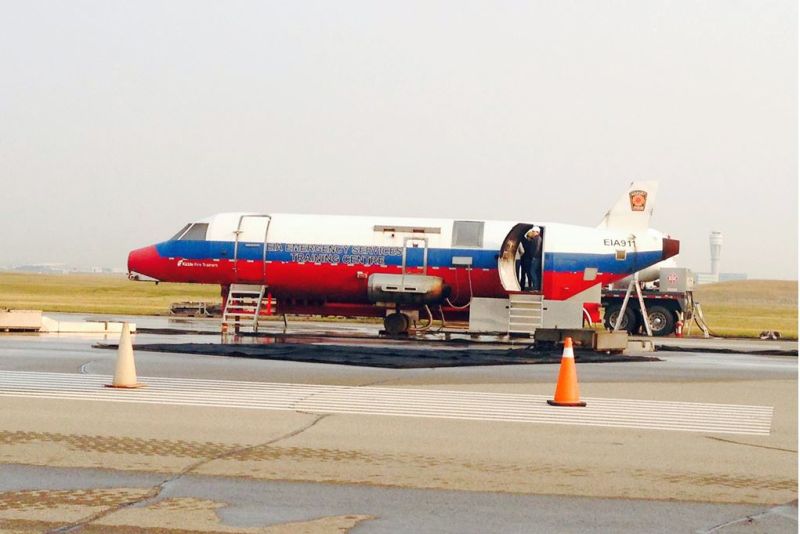Officials host an emergency training exercise at the Calgary International Airport on Thursday, Sept. 7, 2016.
