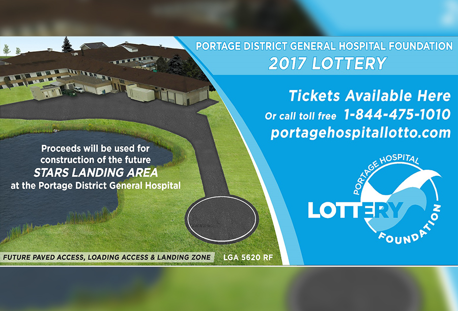 Artist rendering of the landing pad funded through the Portage District General Hospital Foundation Lottery.
